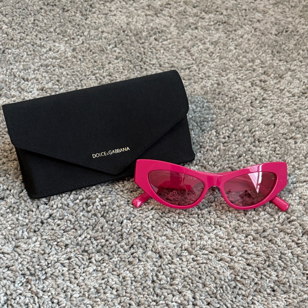 Dolce & Gabbana Fuchsia Cat-Eye Sunglasses